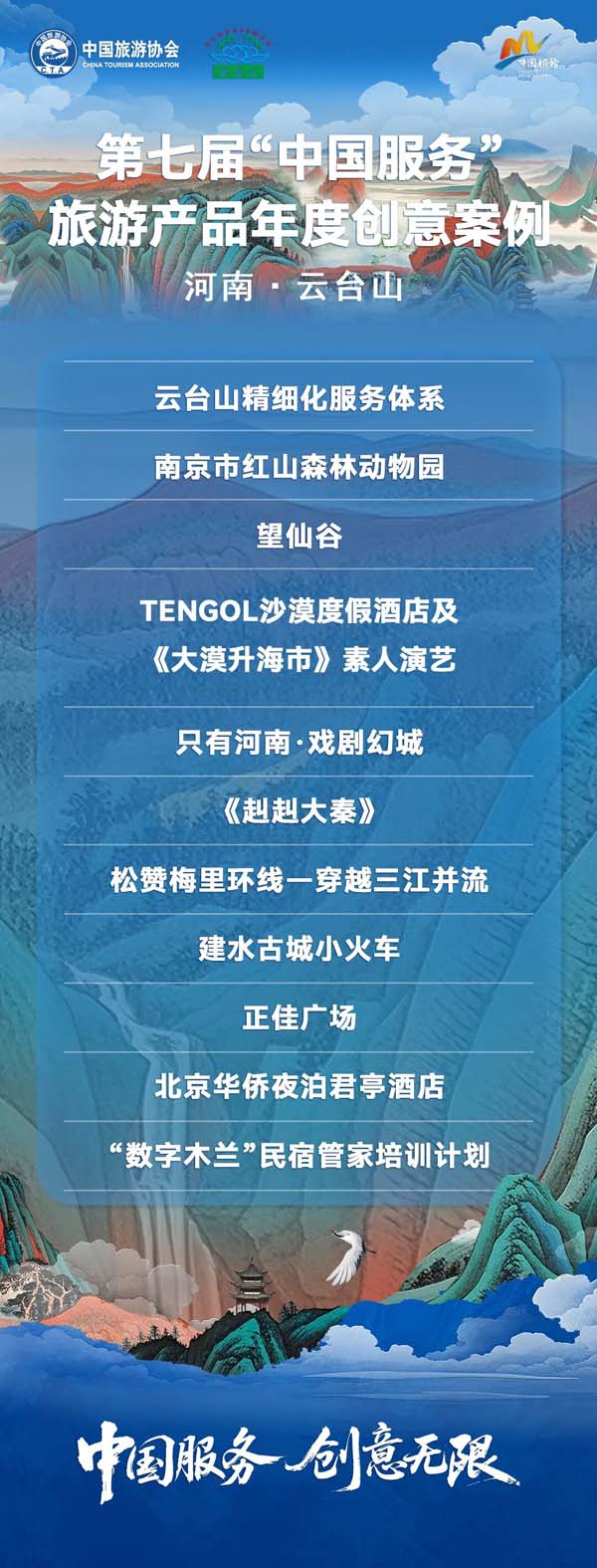 第七届“中国服务”·旅游产品创意案例揭晓